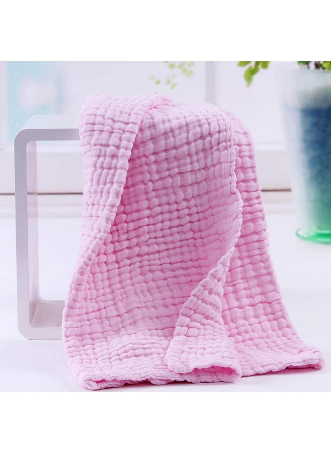 Baby Super Soft Absorbent Muslin 6 Layer Wash Towel- 100X100 Cm - (0-3 Years)- Pink