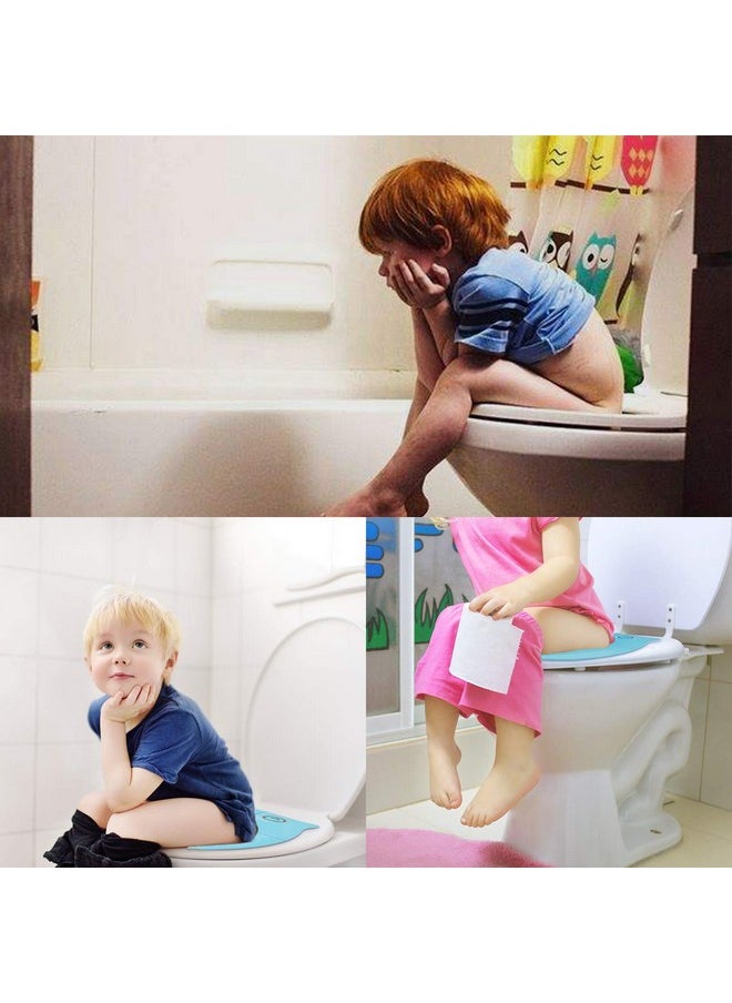 Plastic Inovera Portable Baby Toilet Seat Foldable Western Kids Potty Trainer Cover For 0.5 To 5 Years Child Toddler Boys Girls Travel (Blue)