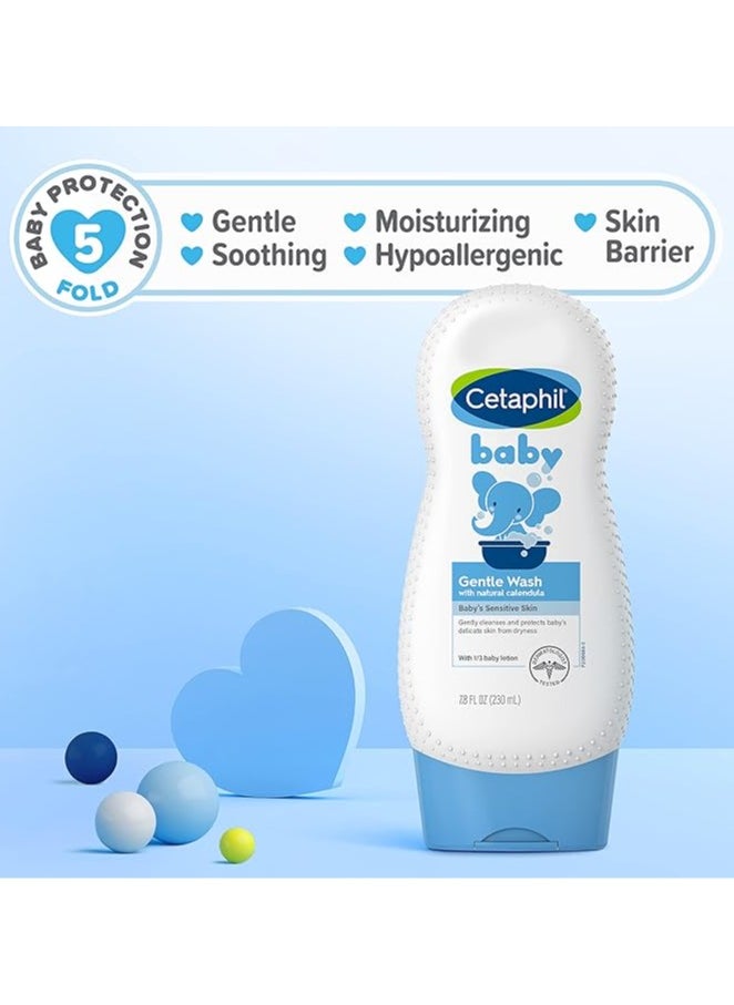 Cetaphil Baby Gentle Wash with Organic Calendula, 7.8 Ounce