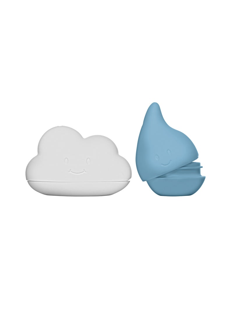 Ubbi - Cloud and Droplet Bath Toys Cloudy Blue