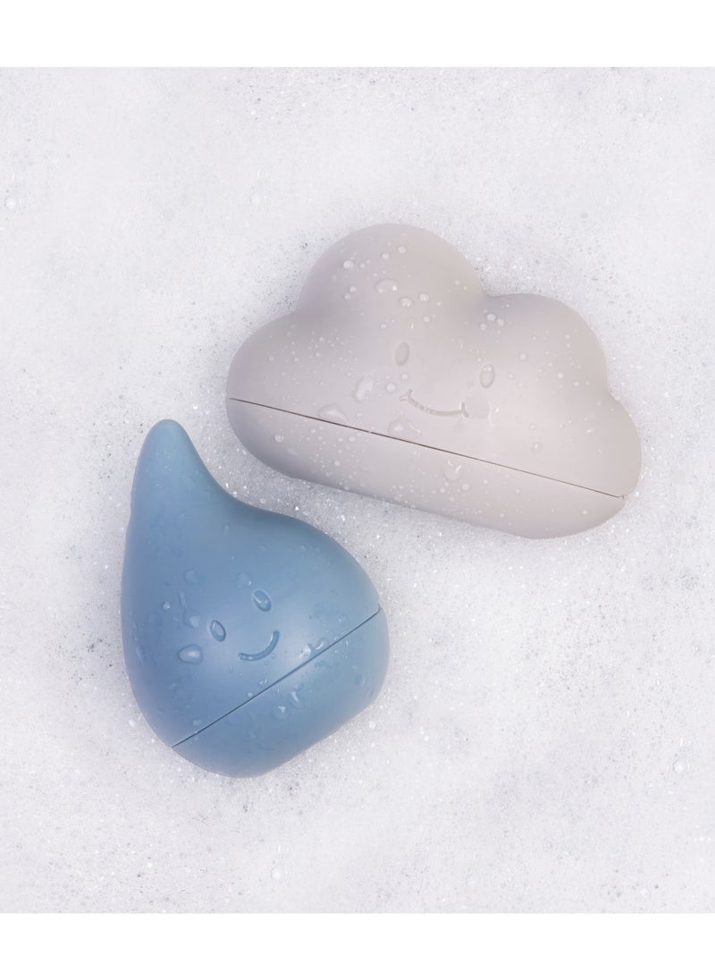 Ubbi - Cloud and Droplet Bath Toys Cloudy Blue