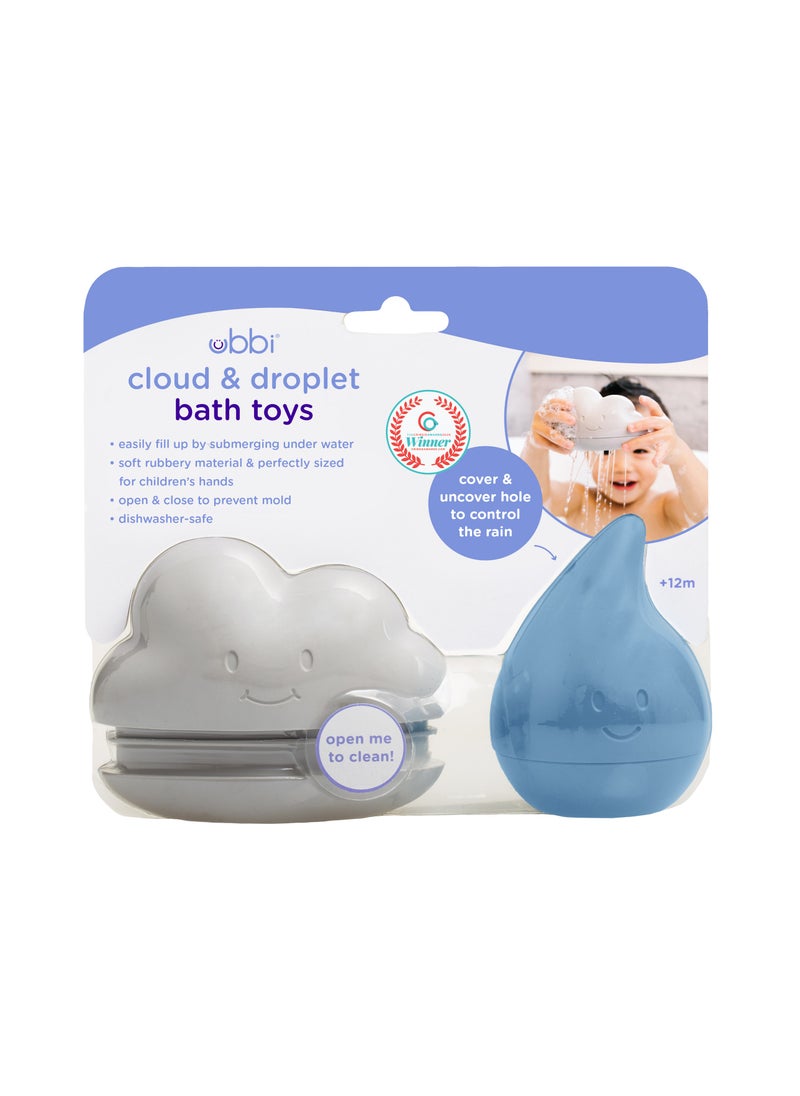 Ubbi - Cloud and Droplet Bath Toys Cloudy Blue