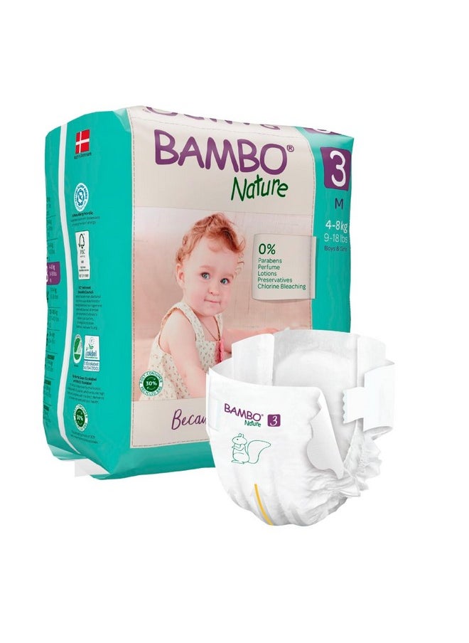 Unisex Premium Eco-Friendly Tape Diapers With Wetness Indicator - M Size, 28 Pieces - Pack Of 3