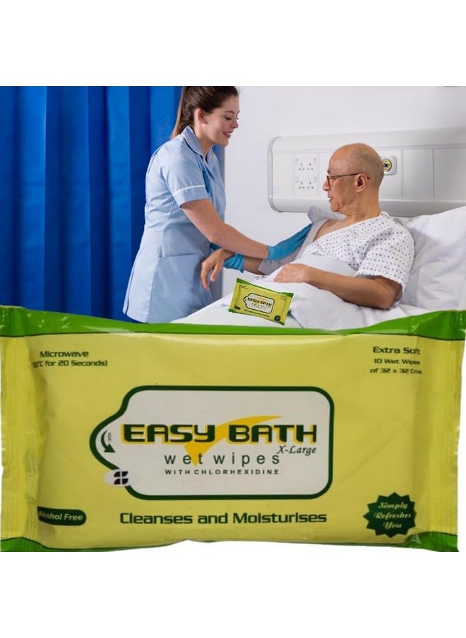 Wholesale Bulk Economy Value Pack Of 24 (240 Pulls) Doctors Choice Eco Bath Wet Wipes Towelettes Xl Size Hygienic Wet Wipes For Adults, Patients And Baby + Free Fridge Magnet/Order