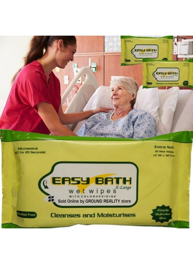 Wholesale Bulk Economy Value Pack Of 24 (240 Pulls) Doctors Choice Eco Bath Wet Wipes Towelettes Xl Size Hygienic Wet Wipes For Adults, Patients And Baby + Free Fridge Magnet/Order