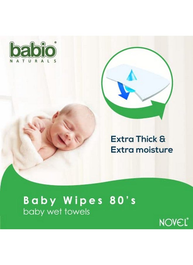 Baby Wet Wipes/Pack With Lid (Pack Of 6-80 Sheet)