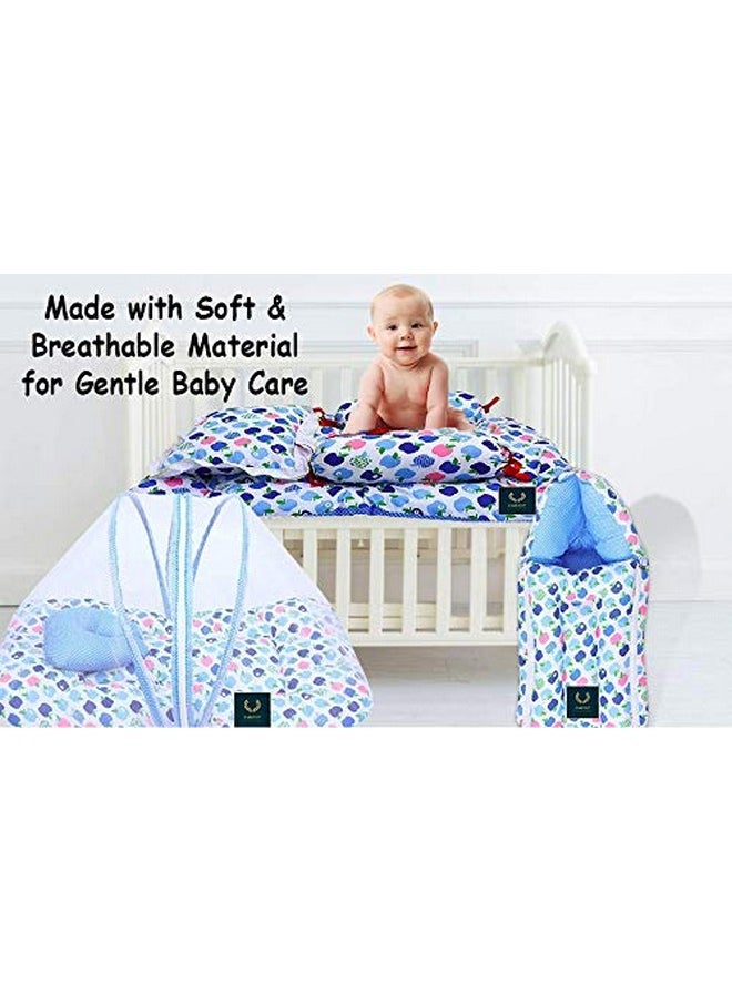 Baby'S 34 In 1 Combo Of Daily Needs Items In Single Packet (Multicolour, 0-6 Months) Set Of 34 Items (Blue)