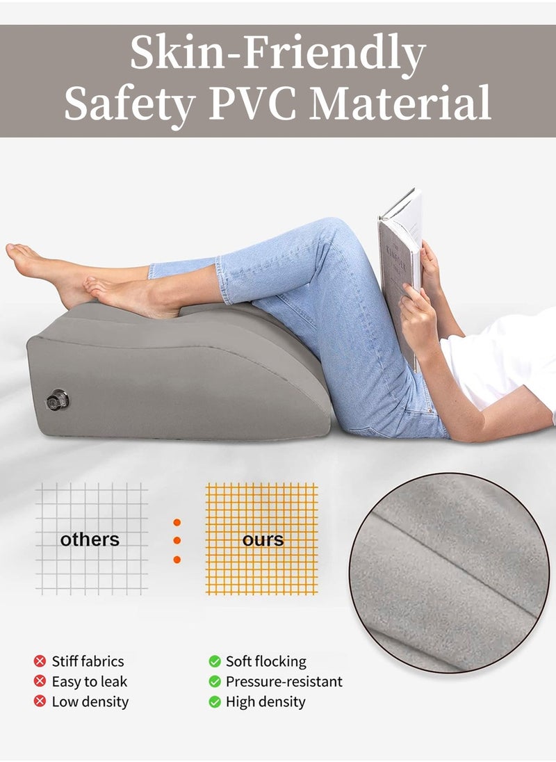 Inflatable Leg Wedge Pillow, Positioner Pillows Suitable for Leg Lift Rest, Comfort Leg Pillows Suitable for Improving Sleep Quality or Reduce Swelling