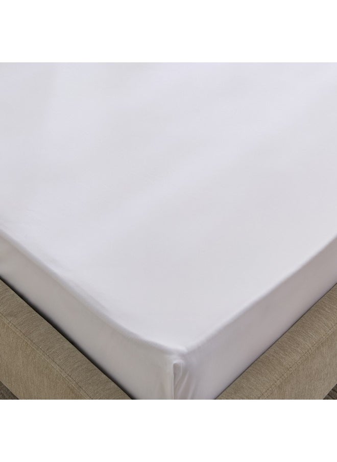 Purely-percale 300TC Double Fitted Sheet 140 x 200 x 40 cm