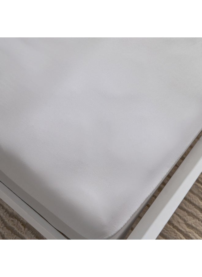 Opulent Luxe Solid Cotton Queen Fitted Sheet 200 x 40 x 150 cm