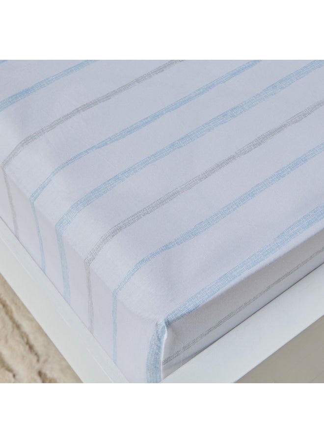 Aurora Jason Printed Cotton Queen Fitted Sheet 200 x 33 x 150 cm