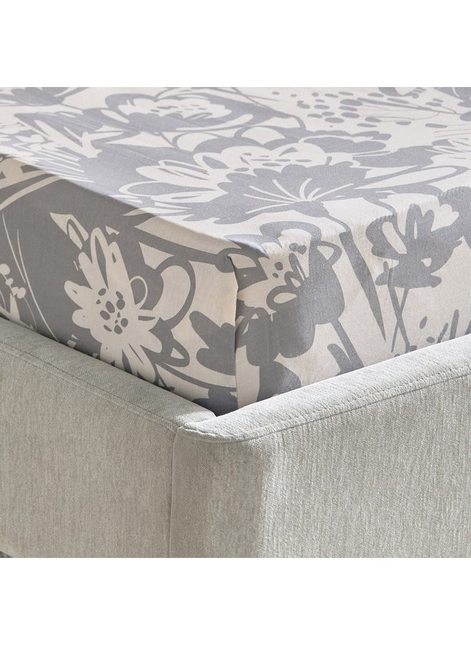 Aurora Heya Printed Cotton Twin Fitted Sheet 200 x 33 x 120 cm