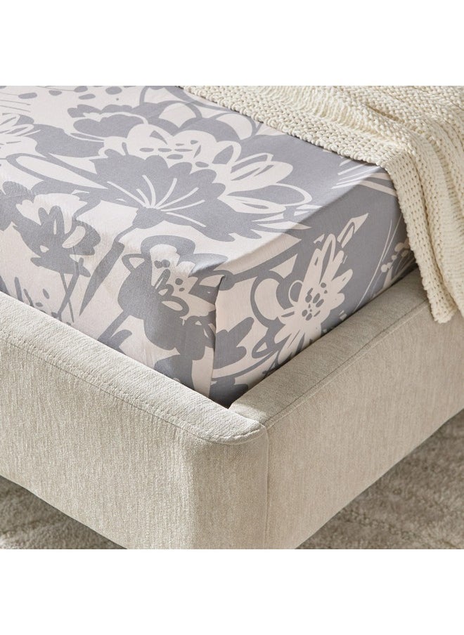 Aurora Heya Printed Cotton Twin Fitted Sheet 200 x 33 x 120 cm