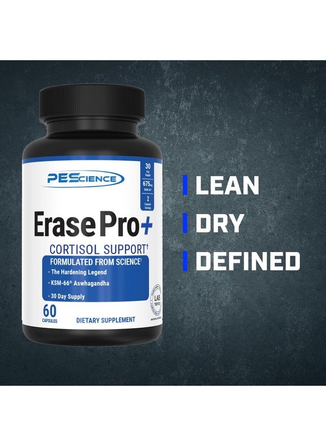 PEScience Erase Pro +, Natural Testosterone Booster, Cortisol Blocker, and Anti Estrogen PCT Supplement, 30 Day Cycle