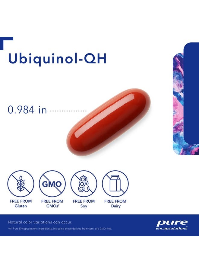 Pure Encapsulations Ubiquinol-QH - 100 mg CoQ10 - Supports Energy Metabolism & Heart Health* - Coenzyme Antioxidants Supplement - Non-GMO - 60 Softgel Capsules