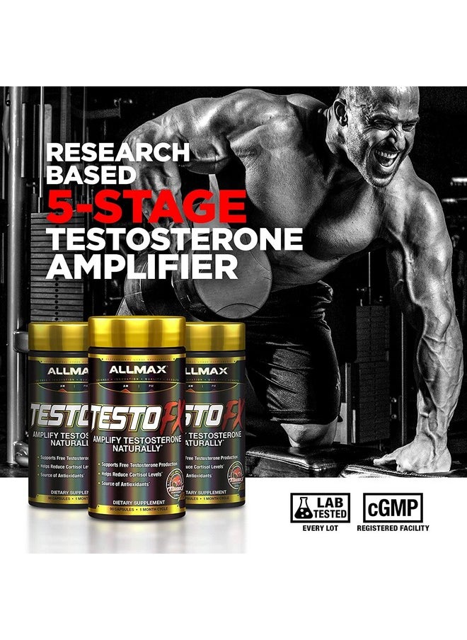 ALLMAX Nutrition TESTOFX Male Support, Supports Strength, Stamina, and Endurance, Formulated with Tribulus Terrestris, Ashwagandha, Tongkat Ali, 90 Capsules, 30 Day Supply