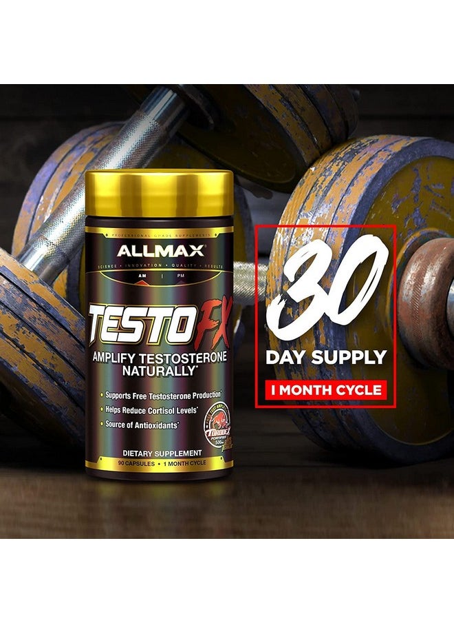 ALLMAX Nutrition TESTOFX Male Support, Supports Strength, Stamina, and Endurance, Formulated with Tribulus Terrestris, Ashwagandha, Tongkat Ali, 90 Capsules, 30 Day Supply