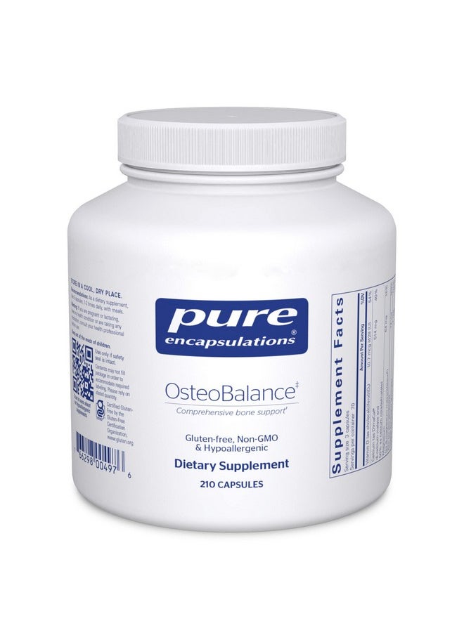 Pure Encapsulations OsteoBalance | Hypoallergenic Supplement to Promote Calcium Absorption and Enhance Healthy Bone Mineralization* | 210 Capsules