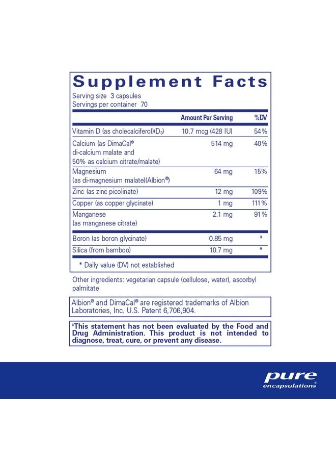 Pure Encapsulations OsteoBalance | Hypoallergenic Supplement to Promote Calcium Absorption and Enhance Healthy Bone Mineralization* | 210 Capsules