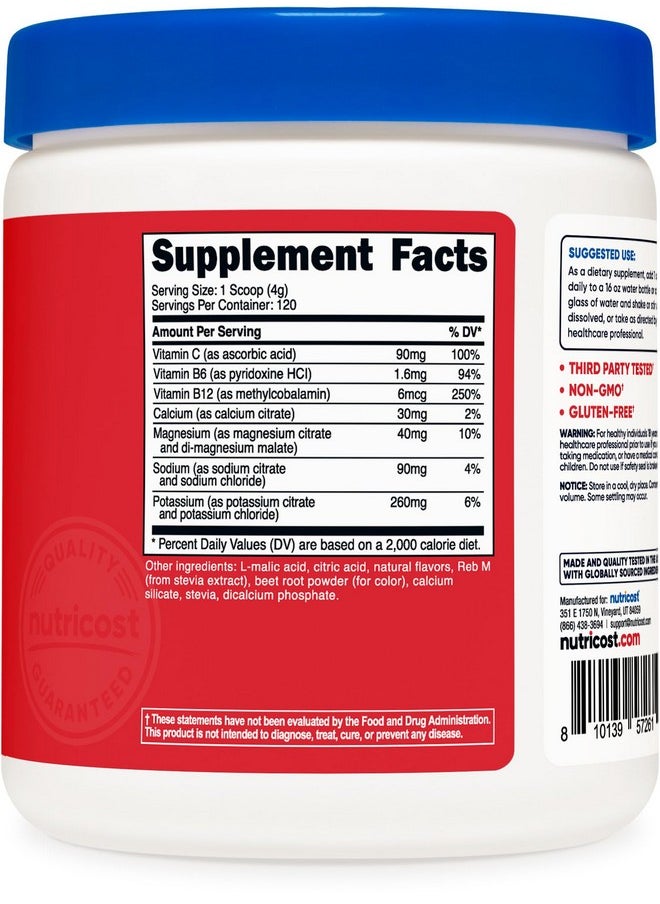 Nutricost Electrolyte Complex Powder (120 Servings, Fruit Punch) - Hydration Supplement Drink Mix with Vitamins and Minerals