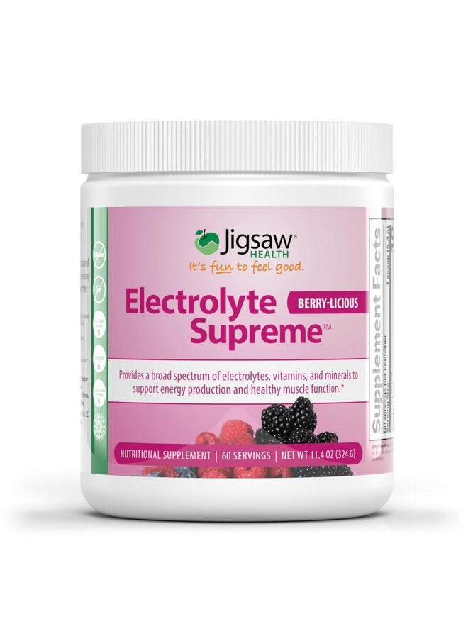 Jigsaw Health Electrolyte Supreme Jar, Berry Licious, 60 Servings