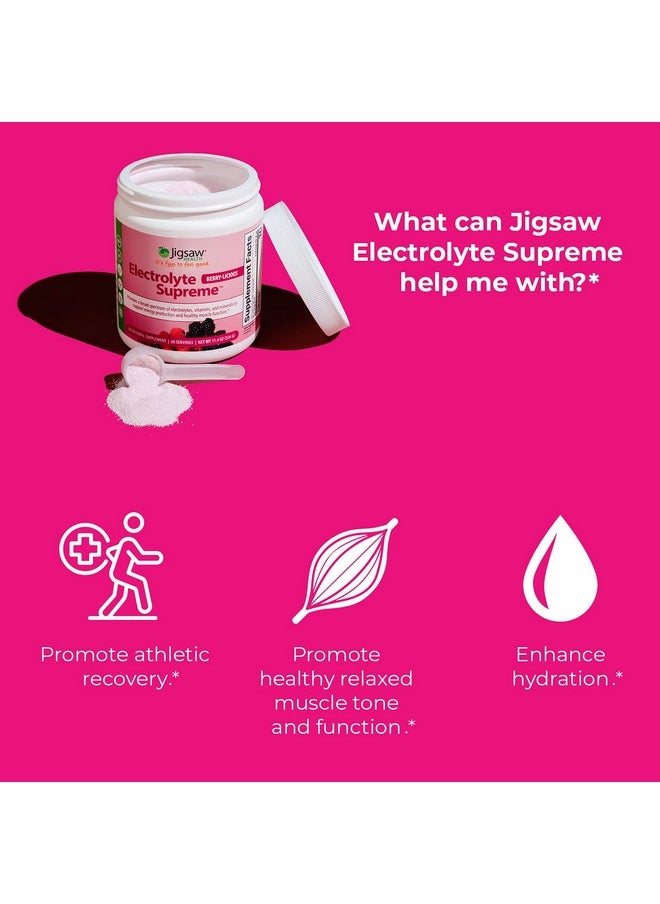 Jigsaw Health Electrolyte Supreme Jar, Berry Licious, 60 Servings