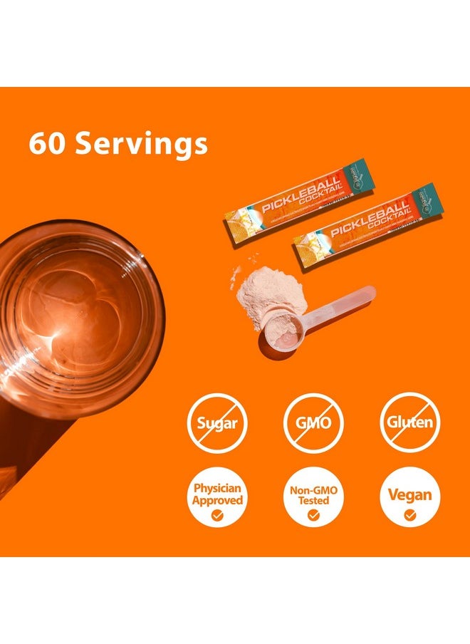 Jigsaw Health Pickleball Cocktail (60 Servings Packets, Orange)