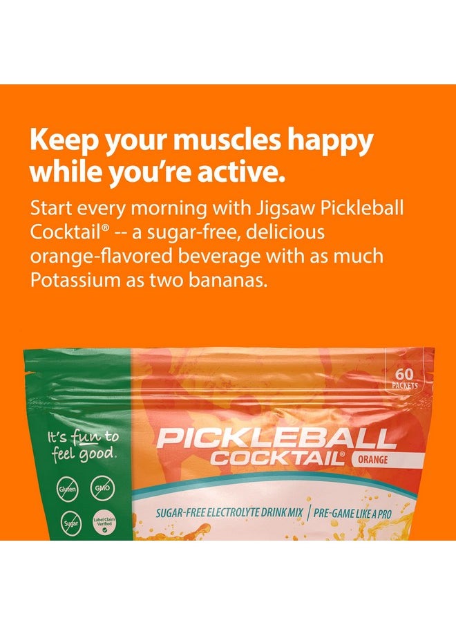 Jigsaw Health Pickleball Cocktail (60 Servings Packets, Orange)