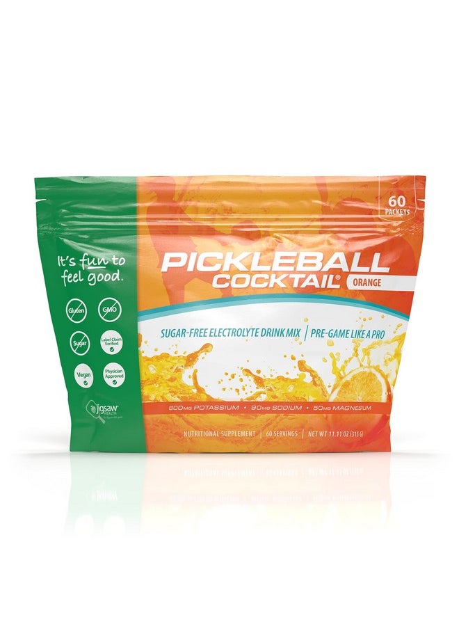 Jigsaw Health Pickleball Cocktail (60 Servings Packets, Orange)