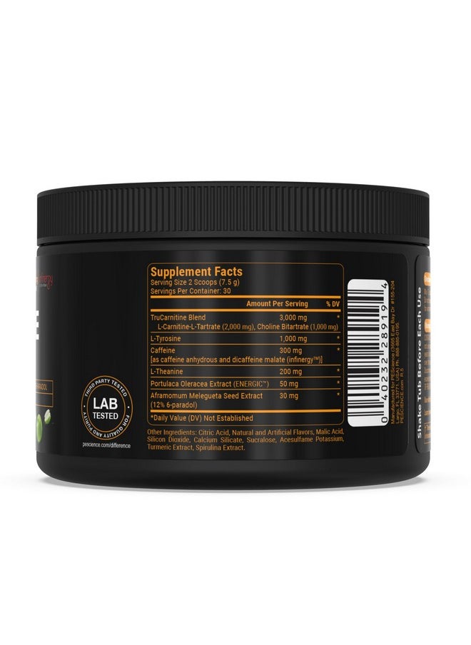 PEScience Alphamine, Sour Green Apple, 60 Scoops, Thermogenic Energy Powder with L-Carnitine