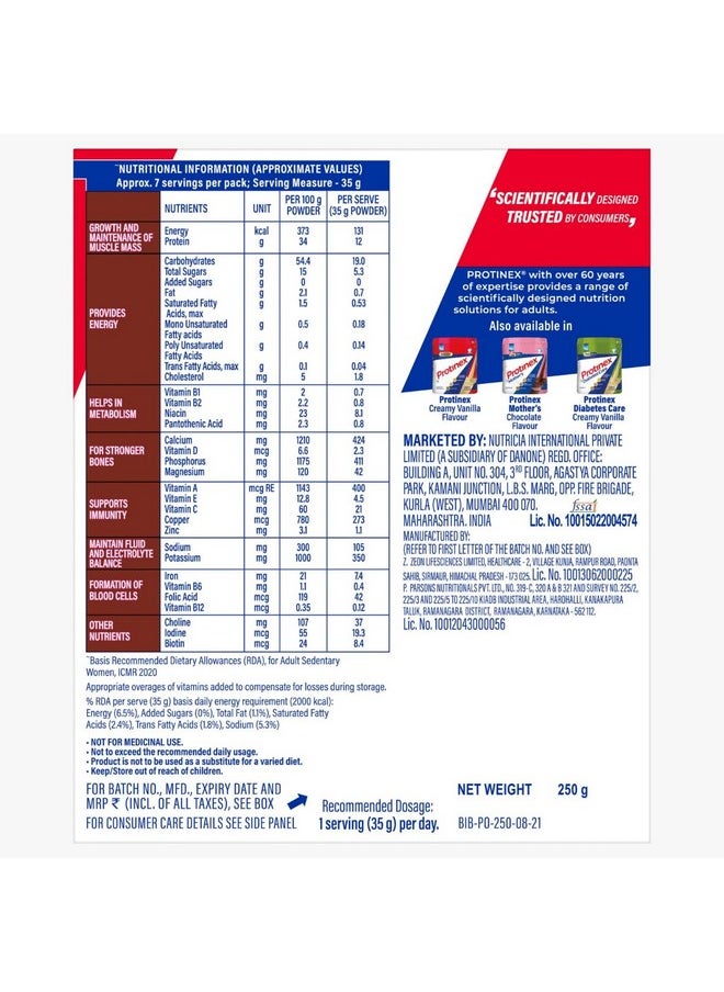 Protinex Health Supplement And Nutritional Protein Mix For Adults - (Rich Chocolate Flavor, 230 Gms, BIB) with 25 Vital Nutrients to Support Strength, Immunity & Active Life
