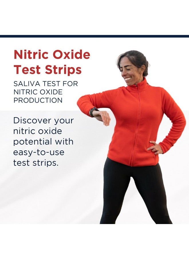 Designs for Health Nitric Oxide Test Strips Saliva Test - Results in Just 10 Seconds - Support Athletes, Healthy Aging, Cardiovascular Health (50 Saliva Test Strips)