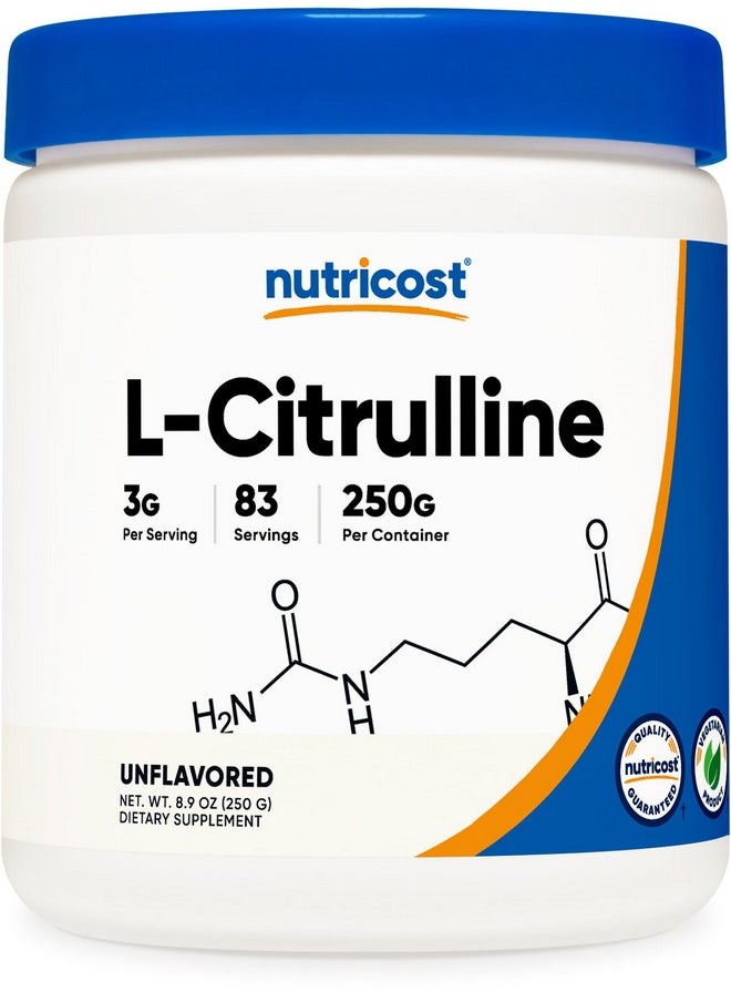 Nutricost Pure L-Citrulline (Base) Powder 250 Grams