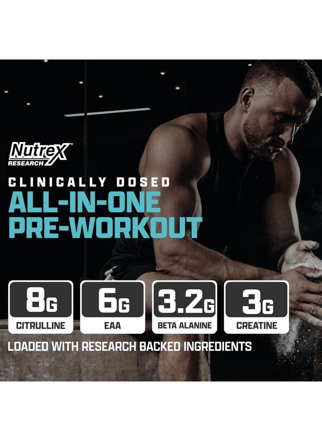 Nutrex Research Outlift Clinical | Clinically Dosed Pre Workout Powder with Creatine, 8G Citrulline, EAA | Energy, Performance, Pump Preworkout | Pineapple and Coconut | (22 Servings, Miami Vice)