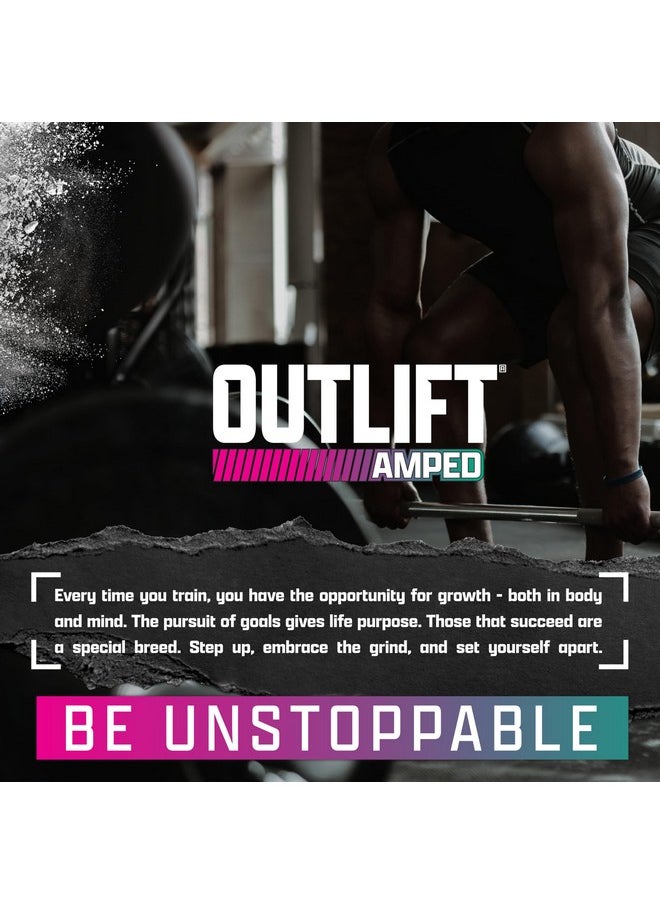 OUTLIFT Amped Max Dosed HIGH STIM Pre Workout Powder 6G Citrulline, 3.2G Beta Alanine, Alpha GPC, CognatiQ, Extreme Energy, Massive Pumps, Electrolytes (Strawberry Watermelon, 22 Servings)