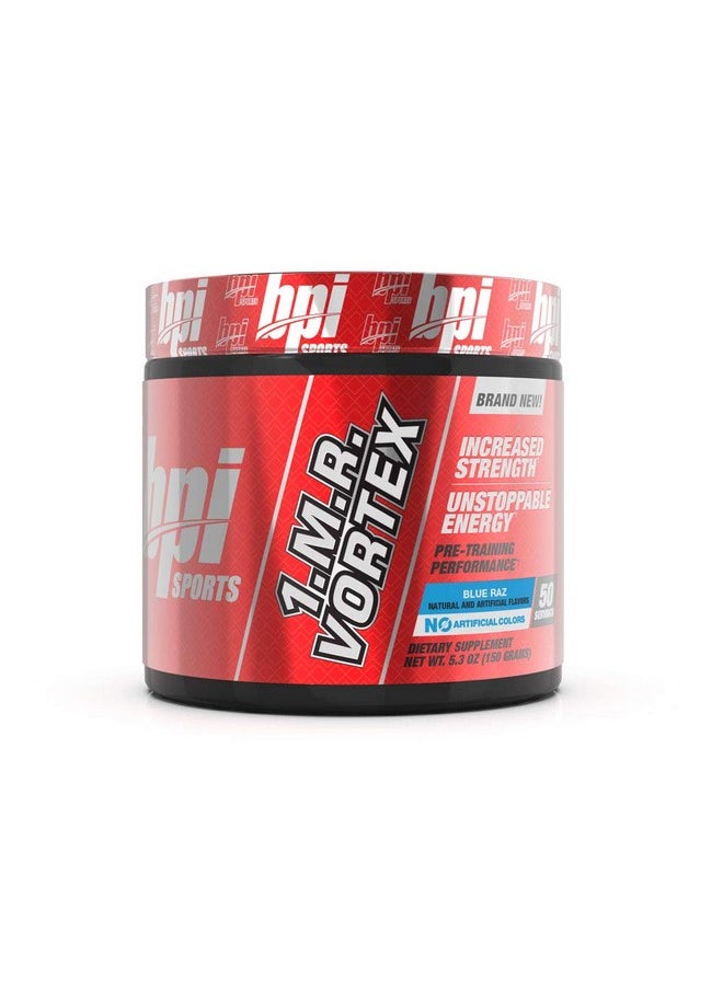 BPI Sports 1.M.R. Vortex Pre-Workout Powder, Blue Raz, 5.3 Ounce