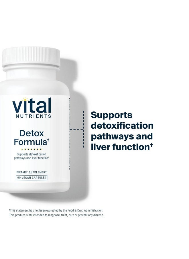 Vital Nutrients Detox Formula | Vegan Liver Detox | Antioxidant Supplement Promotes Liver & Detoxification Support | Gluten, Dairy, Soy Free | Non-GMO | 60 Capsules