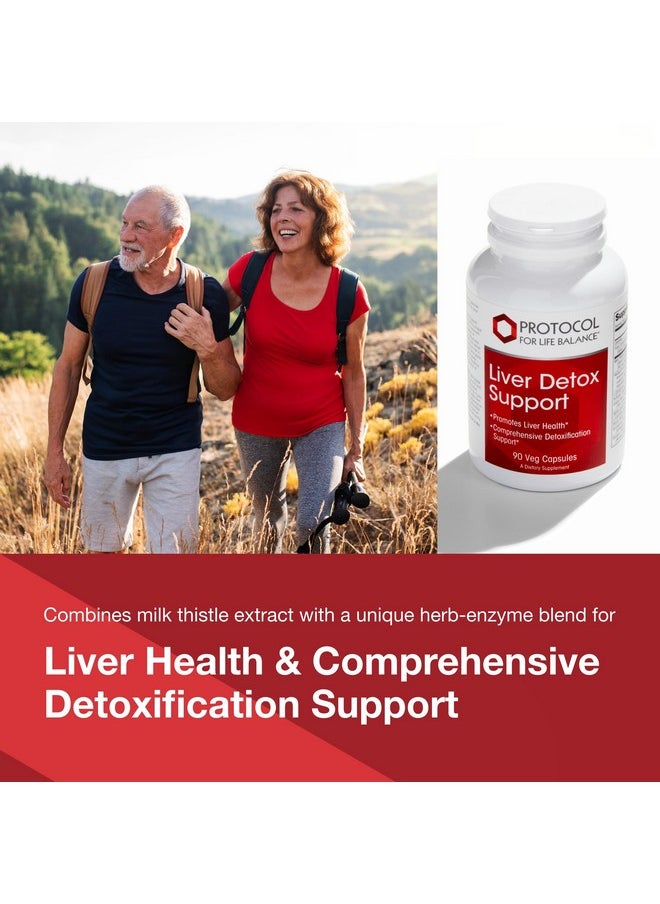 Protocol Liver Detox Support* - Liver Cleanse Detox* - Glutathione Supplement - Milk Thistle & Methionine - Dairy Free & Vegan - 90 Veg Capsules