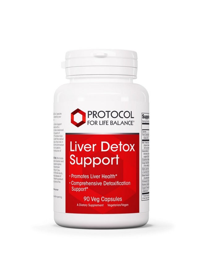 Protocol Liver Detox Support* - Liver Cleanse Detox* - Glutathione Supplement - Milk Thistle & Methionine - Dairy Free & Vegan - 90 Veg Capsules