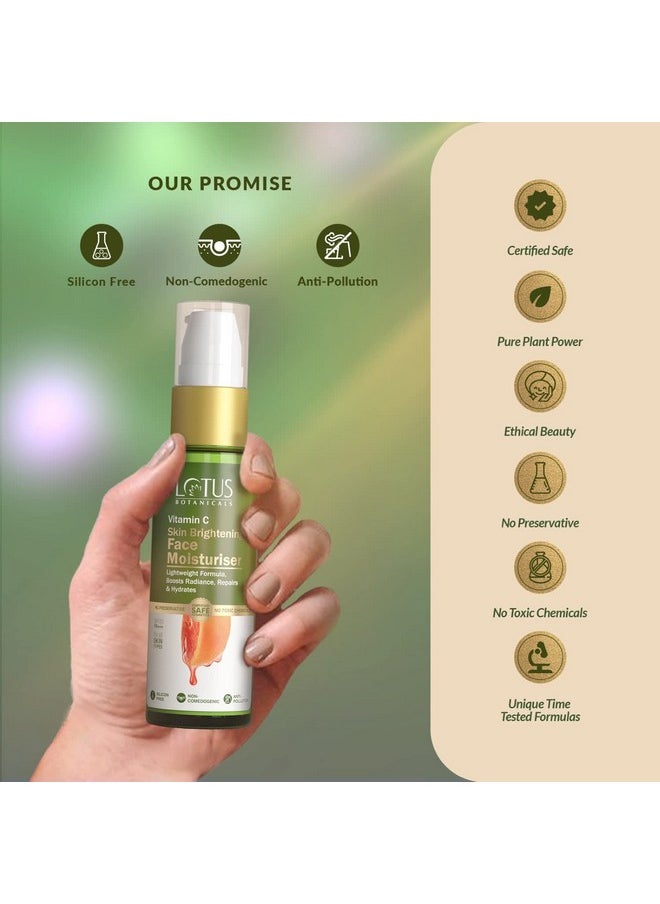 Vitamin C Skin Brightening Face Moisturiser Cream|100X Vitamin C|Deeply Hydrates&Moisturises Skin|Bright&Radiant Skin|Moisturiser With Spf 20 Pa+++|No Toxic Chemicals|45G