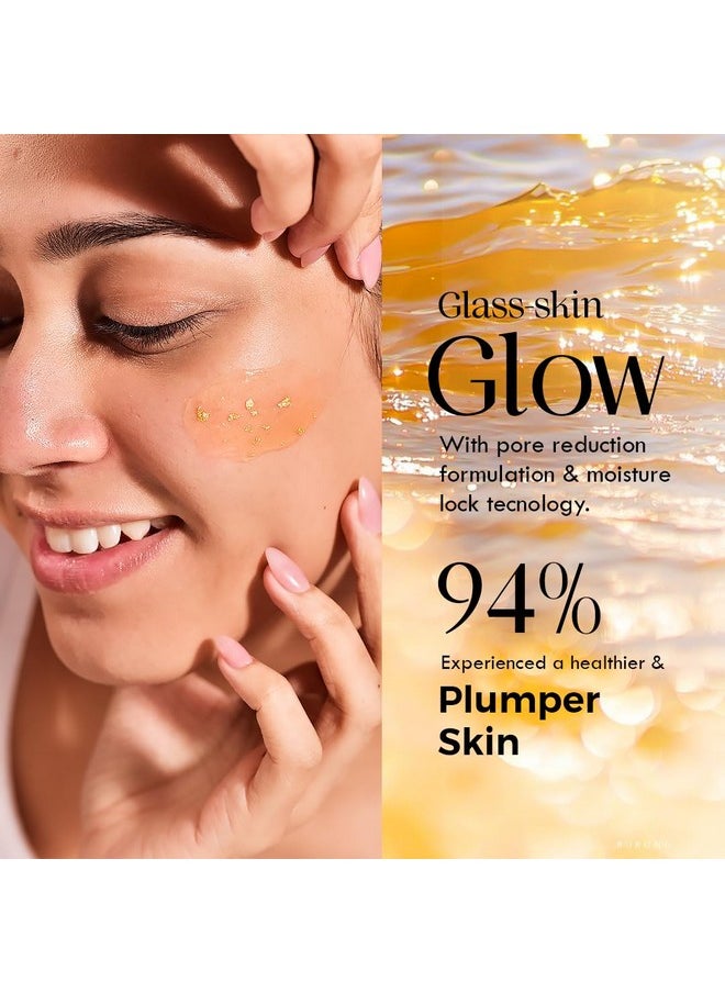 Auli 24K Gold And 5% Niacinamide Hydrating Gel For All Skin Types | Hydrating, Non-Sticky Gel | Age Spots And Reduce Redness | Magic Potion Gold - 60Gm