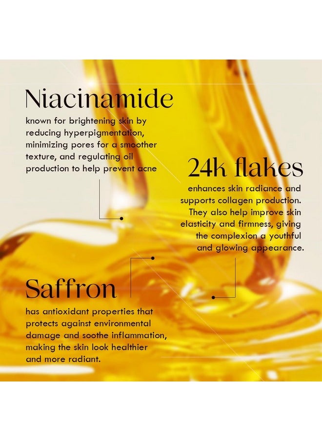 Auli 24K Gold And 5% Niacinamide Hydrating Gel For All Skin Types | Hydrating, Non-Sticky Gel | Age Spots And Reduce Redness | Magic Potion Gold - 60Gm