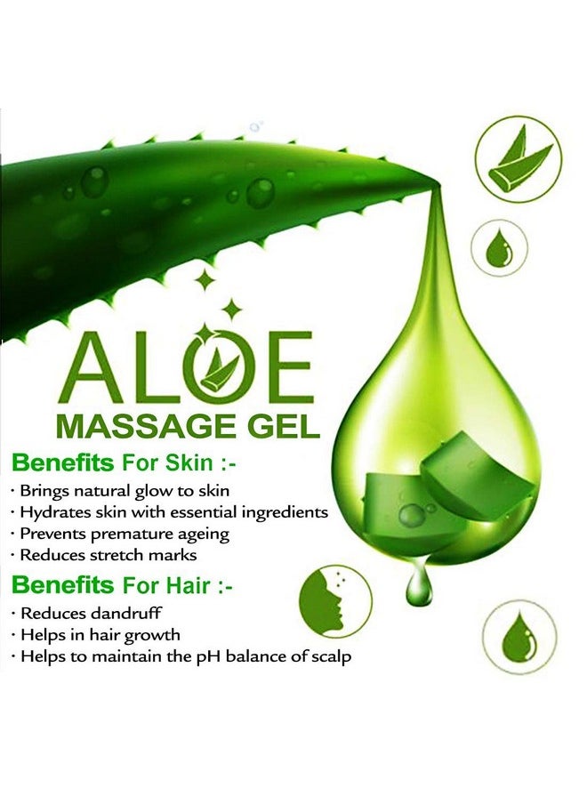 Aloe Vera Gel Great For Face, Hair, Acne, Sunburn, Bug Bites, Rashes, Glowing And Radiant Skin, Hydrating Gel Relieves Itchy & Irritated Skin - Non Sticky, 100Gm Each, Pack Of 5