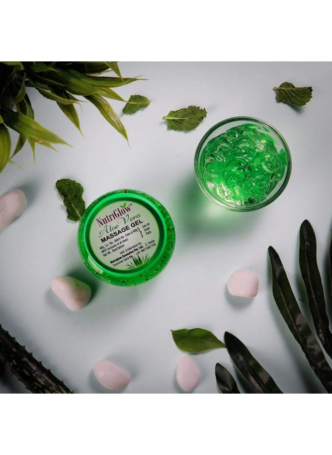 Aloe Vera Gel Great For Face, Hair, Acne, Sunburn, Bug Bites, Rashes, Glowing And Radiant Skin, Hydrating Gel Relieves Itchy & Irritated Skin - Non Sticky, 100Gm Each, Pack Of 5