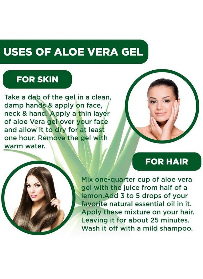 Aloe Vera Gel 220G Pack Of 3 - 100% Pure, Natural Hydrating & Soothing Gel For Skin & Hair Care
