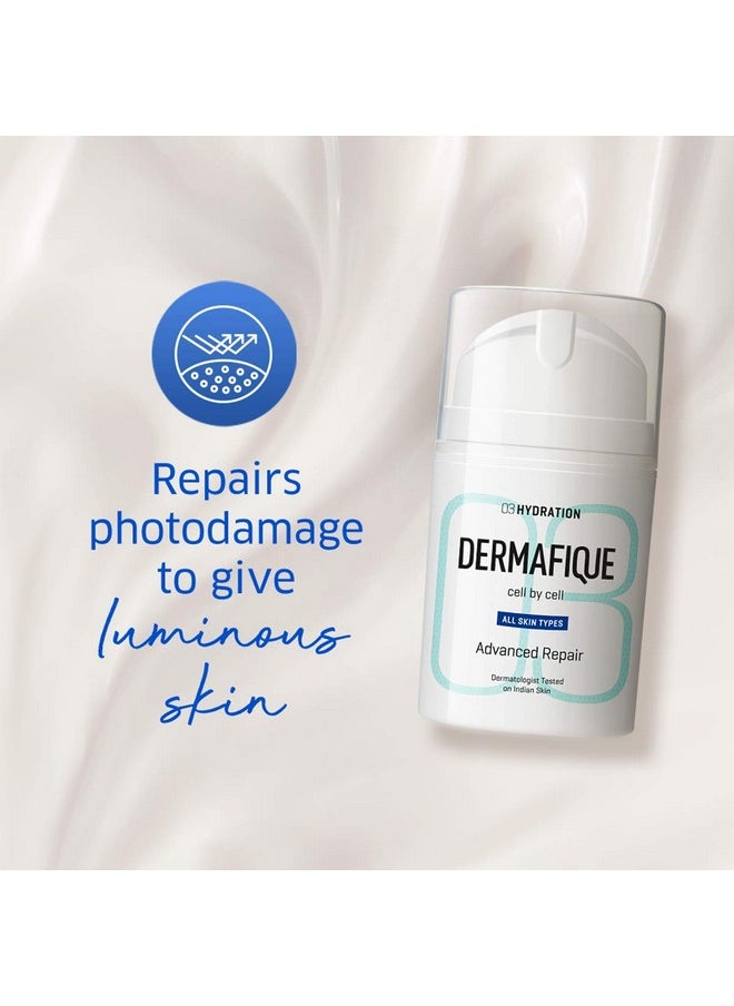 Advanced Repair Night Cream With Niacinamide - 50G, Moisturizer For Face, 5X Ceramide Synthesis, Boosts Collagen Production, Enriched With Pro Vitamin E, Suitable For All Skin Type | Dermatologist Tested