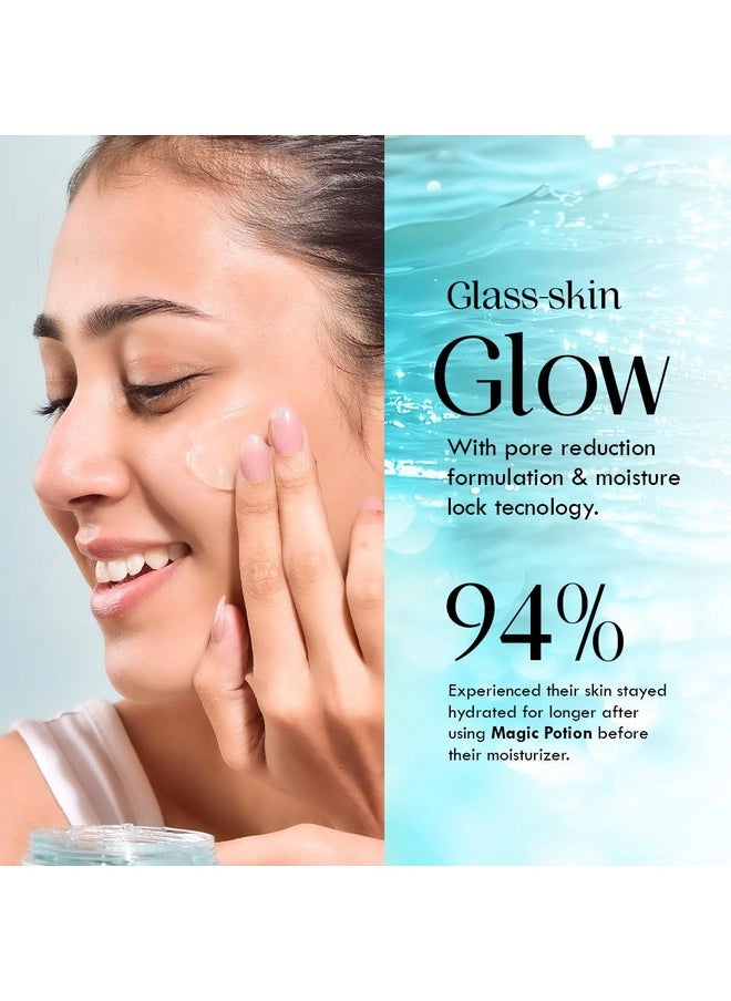 Magic Potion Brightening Gel For Normal To Oily Skin Types | Non-Sticky Turmeric Gel | Lightweight Moisturizer | Makeup Primer | For Glowing And Clear Skin - 60Gm