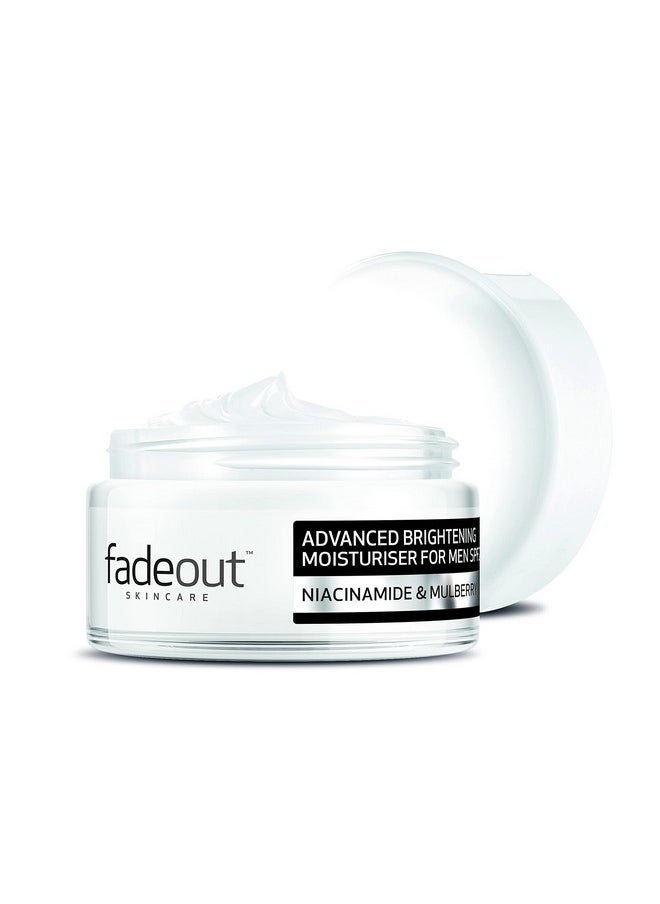 Advanced Brightening Moisturiser Cream For Men Exfoliating Daily Moisturiser With Spf20 With Niacinamide & Mulberry 2 X 50Ml