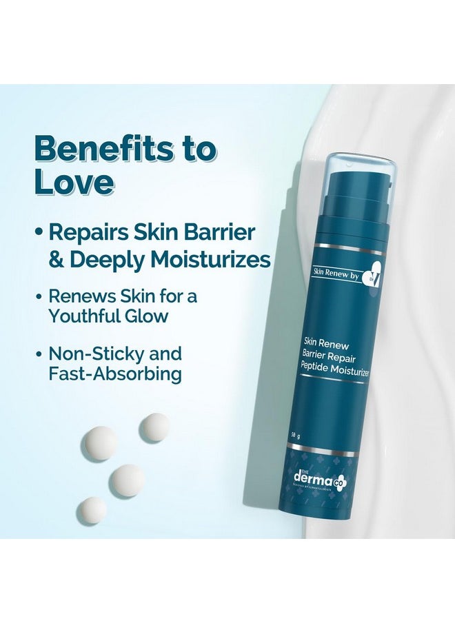 . X Dr.V Skin Renew Barrier Repair Peptide Moisturizer-Peptide & Vitamin C-50Ml|Repairs Skin Barrier & Deeply Moisturizes|Aids Skin Regeneration|Moisturizes & Strengthens Skin Barrier