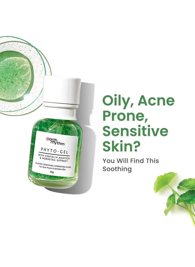 Phyto Gel With Centella Asiatica & Horsetail Extract | Fade Scars | Fight Acne Breakouts | Heals & Hydrates Skin | Oily & Sensitive Skin For Men & Women - 50 Ml